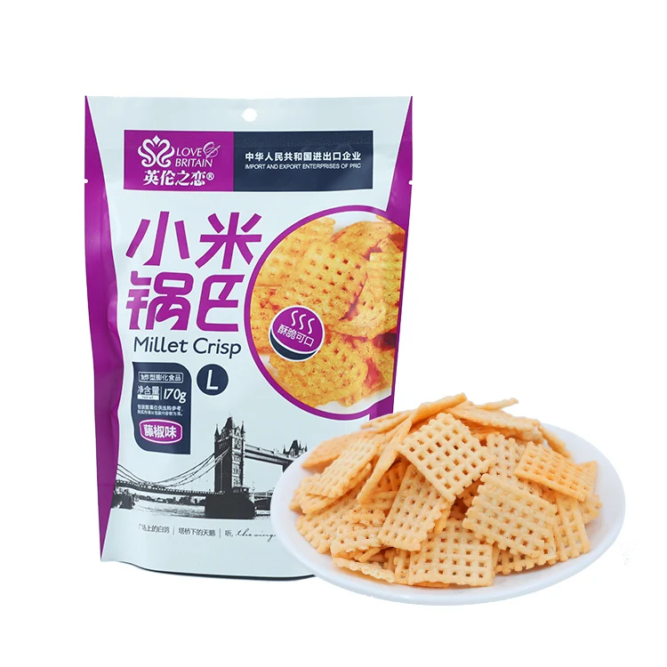 170g Chinese Rice Cracker Guoba Millet Crisp Grain Snacks Chips Crispy Corn Snacks Rice Cake Office Snacks Rice Crispy