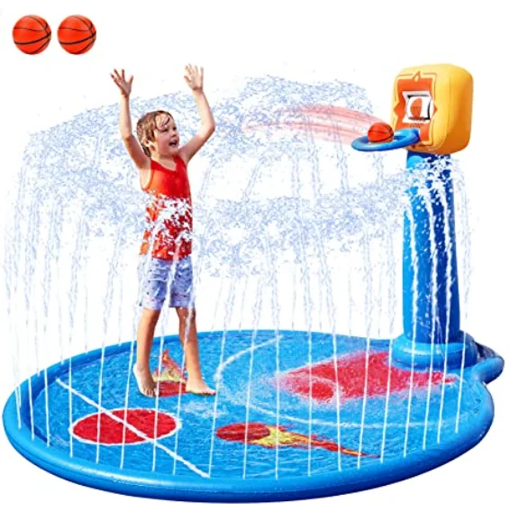 Sprinkler for Kids Splash Pad water toys summer toys water Basketball Summer Outdoor Water Play Mat Toys