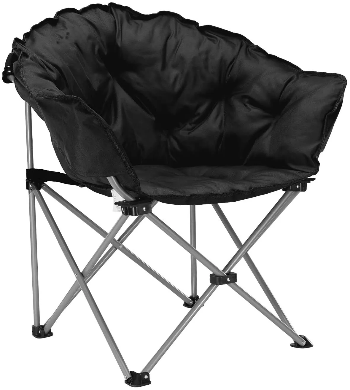 Woqi  2021 Folding Padded Moon Saucer Round Chair  Outdoor Camping Hiking Fishing Camping Chair