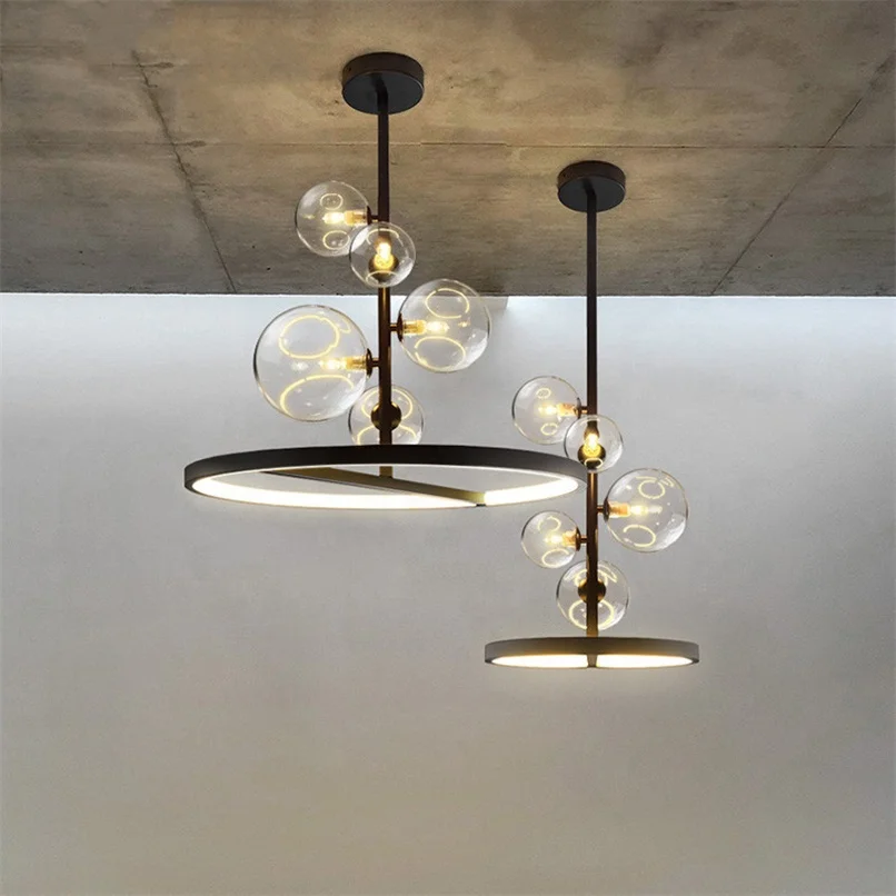 Glass Balls Living Room Bedroom Kitchen Nordic Pendant Lamp Decoration Home Indoor Lighting Led Modern Chandelier Luxury