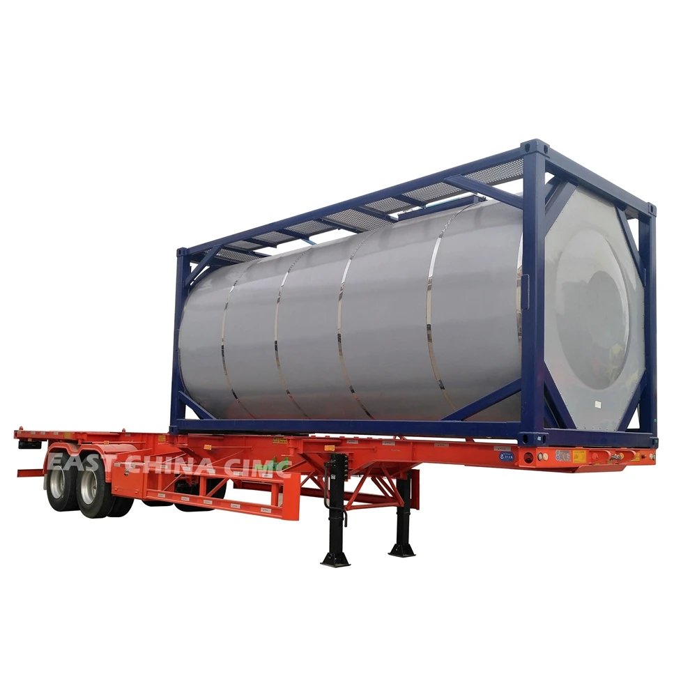 20ft Standard ISO Oil Storage Tank 40ft ISO Fuel Tanker Chemical Liquid Container For Sale