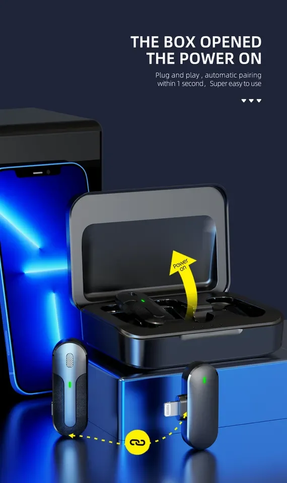 M8-2L Professional Lapel Lavalier Wireless Recording Microphone Mini Mic for Mobile Phone