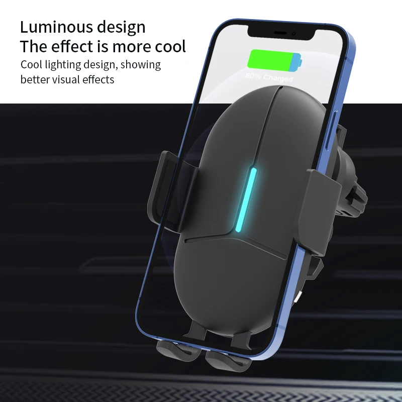 x468 Fast charging Smart sensor car charger Magnetic car mobile phone holder mount Automatic infrared car wireless Charger
