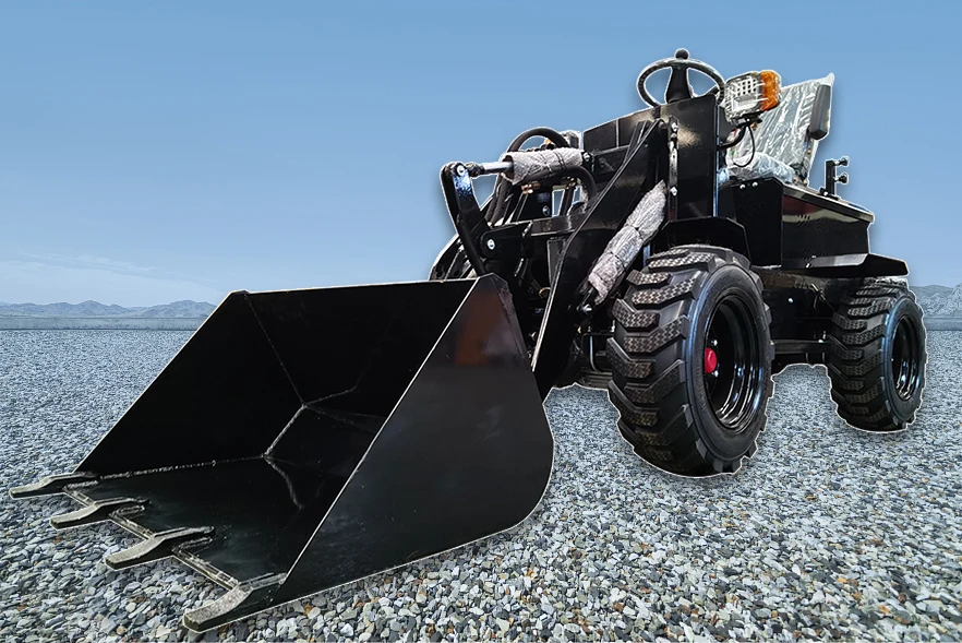 Multifunctional small mini compact loader 500kg EPA logs hydraulic lift road front end shovel wheel loader