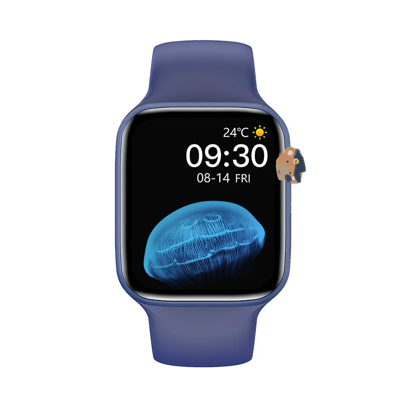  Reloj smartwatch 1 75 дюймов полный многофактурная крутящаяся кнопка длительное время работы от аккумулятора напоминание о вызове пользовательские циферблат IWO серии 6 Смарт-часы
