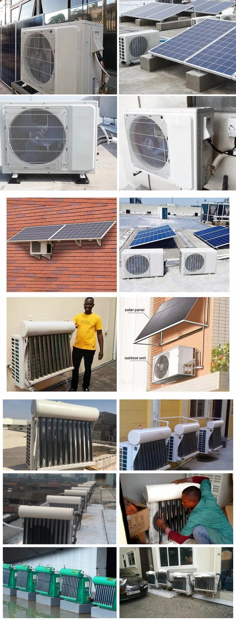 Aire Acondicionado 24.000 Btu Con Paneles Solares air Conditioners Solar Powered Room Cooler air Conditioner with Solar