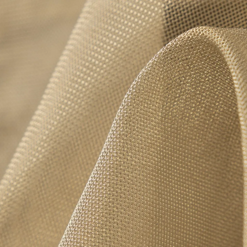 Lightweight Breathable Knitted 100% Silver Fiber Rfid Blocking EMF Shielding Mesh Fabric for Canopy & Curtain