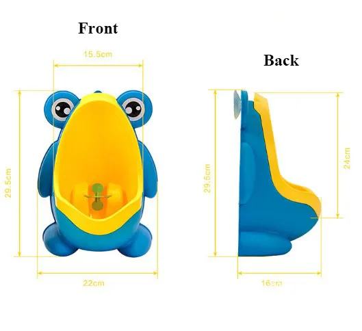 Frog Pee Training Cute Potty Training Urinal for Boys with Sucker Funny Aiming Target Urinals with for Toddler Boy Green Blue