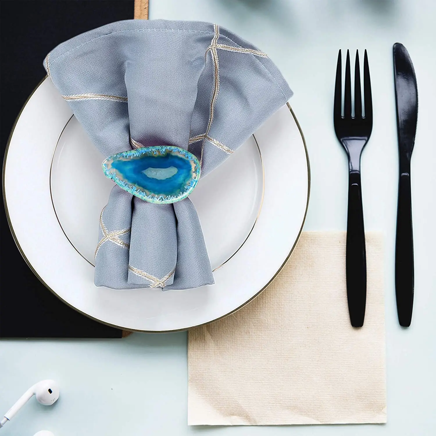 Набор украшений для обеденного стола 6 или 12 дюймов ручной работы, диаметр 2 дюйма, металлическая сетка, рождественские кольца для салфеток