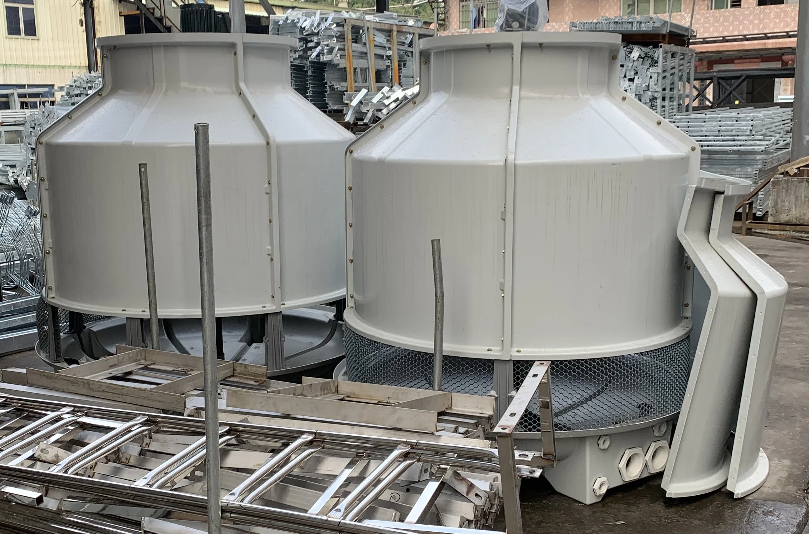 Zillion 400T Large Capacity Round Type Counter Current FRP Casing HDG Framework Water Cooling Tower