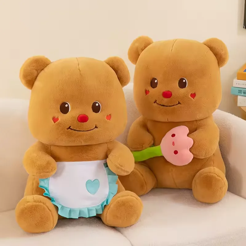 Dressing Flower Honey Jar Honey Bear Stuffed Animal Doll Teddy Bear Soft Toy Plush Pillow Cheap plush toys