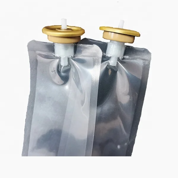 factory supply transparent  pepper spray use  aerosol bag on valve with aluminum cup