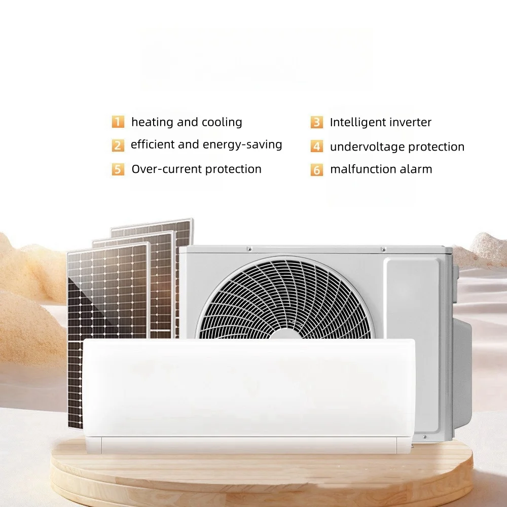 portable dc ac deye solar panel energy powered ductless air mini split air conditioner kit with battery