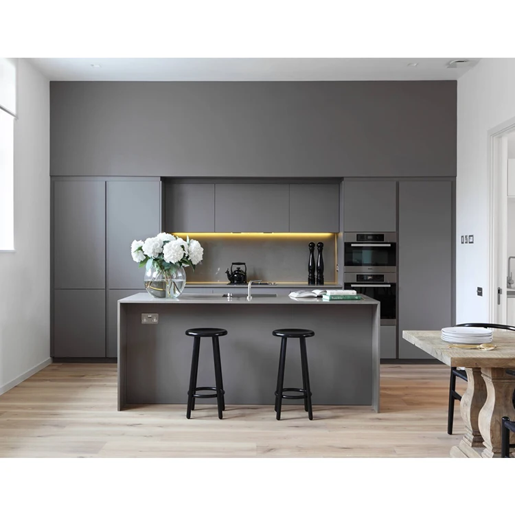 Best price for the American style red kitchen wall cabinet custom kitchen design