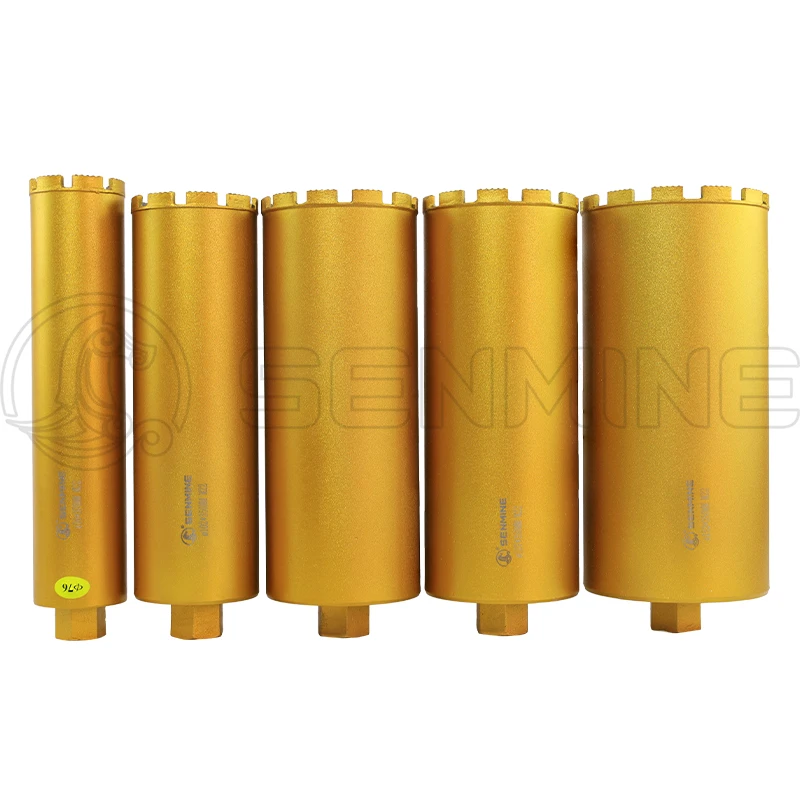 Laser Welded Diamond Core Drill Bit with Arix Segments for Granite Marble Solid Block Stone Reinforced Concrete Wet Drilling