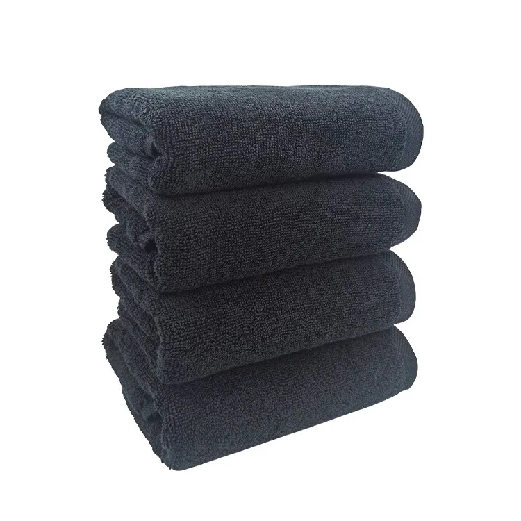 100%cotton Black  spa towel 500GSM