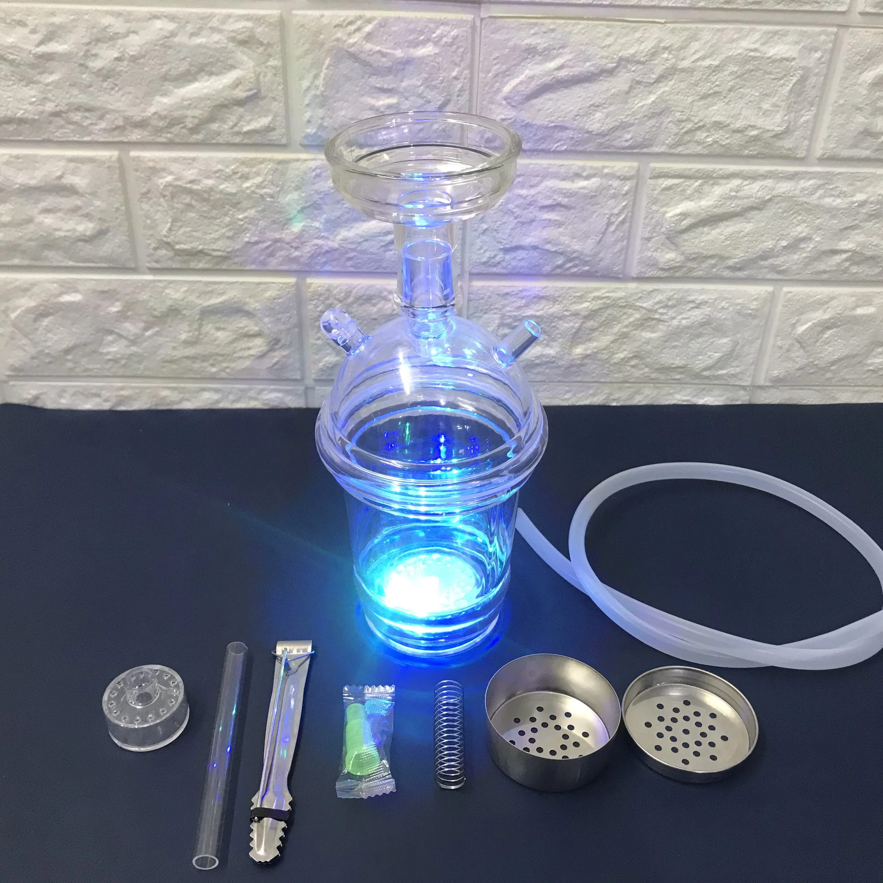 Acrylic Shisha Hookahs Wholesale LED Light Cup Hookah