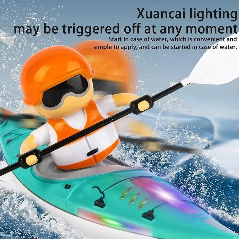 2 в 1 пульт дистанционного управления лодка Каякинг водонепроницаемый USB RC высокоскоростные быстрые гоночные лодки бассейн электронная игрушка со светом