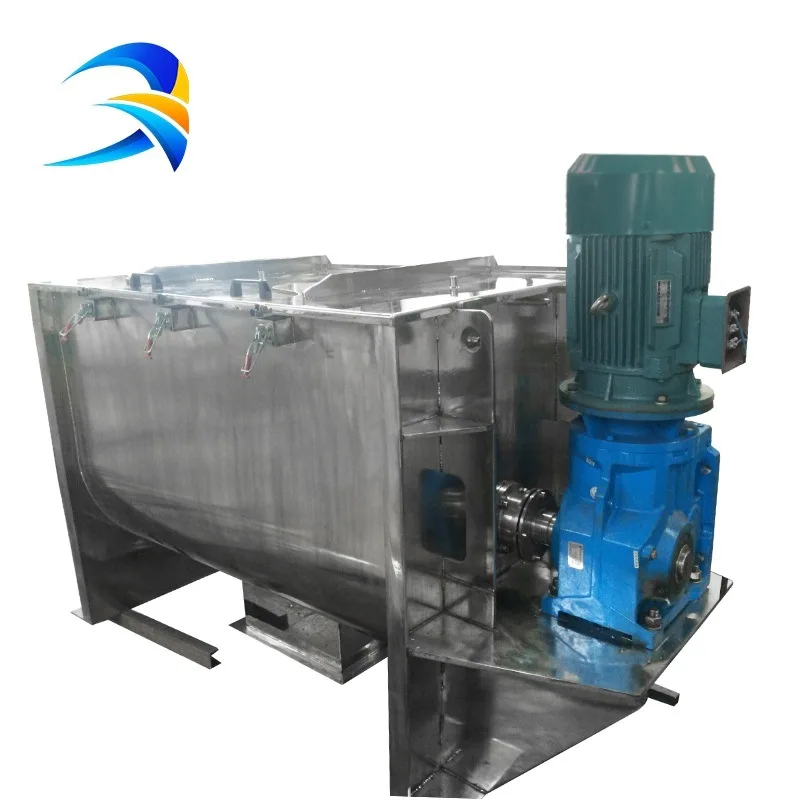 Horizontal Industrial SS304 SS316L Dry Powder Ribbon Blender Mixer / Mixing Machine