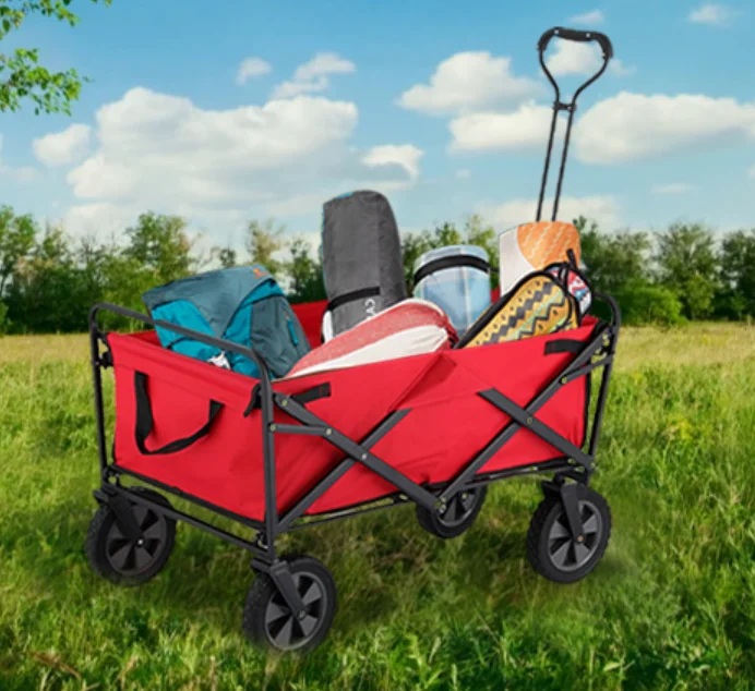vietnam Any Color Collapsible 220 lbs Capacity Folding Wagon Utility Garden Service Cart with Wheels for Outdoor Camping