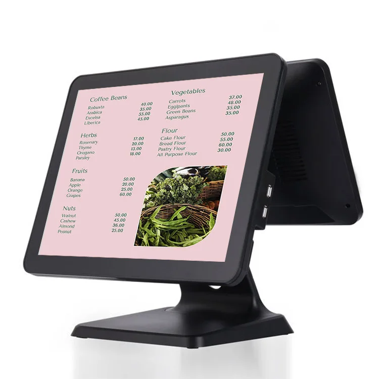 Windows pos system cash register Dual Single Screen PC Android Retail Cash Order 15 inch All in One pc POS System