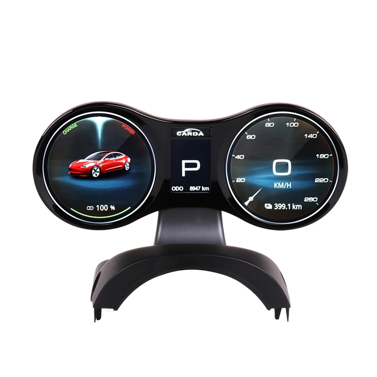 Цифровой спортивный экран HUD для приборной панели, Мультимедийная панель Tesla Model 3 Y, с несколькими интерфейсами, с аккумулятором