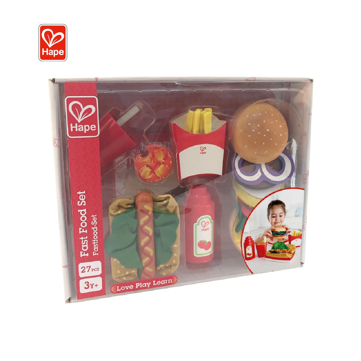 New Design Colorful Wooden Fast Food Toy Set for Kids