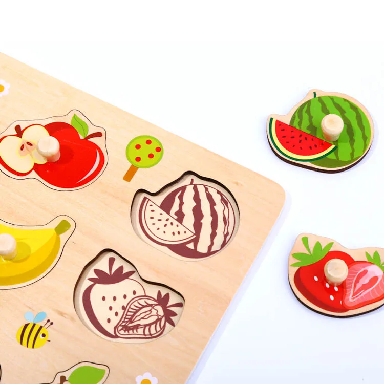 Hot Sale Educational Toys for Kids Jigsaw Wooden Fruit Puzzle