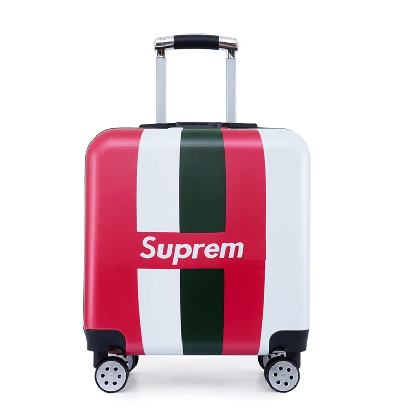 Customized contrasting color Boarding luggage outdoor portable square suitcase fashionable trolley case  travel case