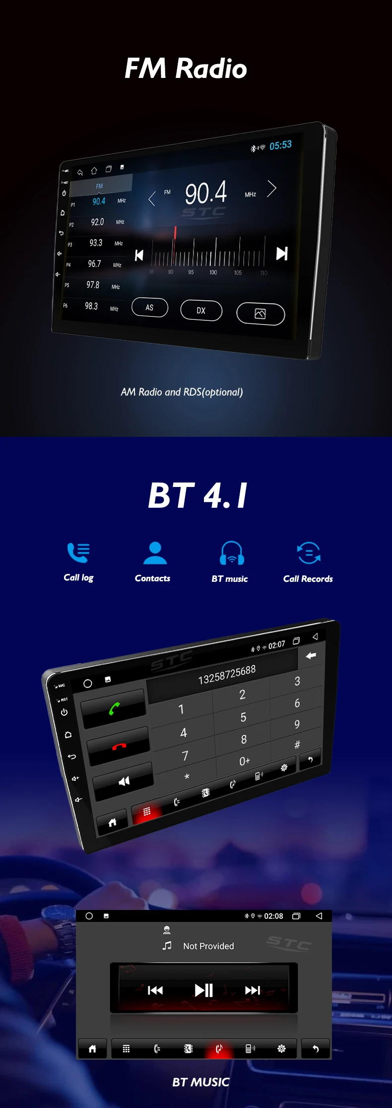 2.Professional Manufacturer Android System Radio Car 9 Inch Car Dvd Player Touch Screen Mp5