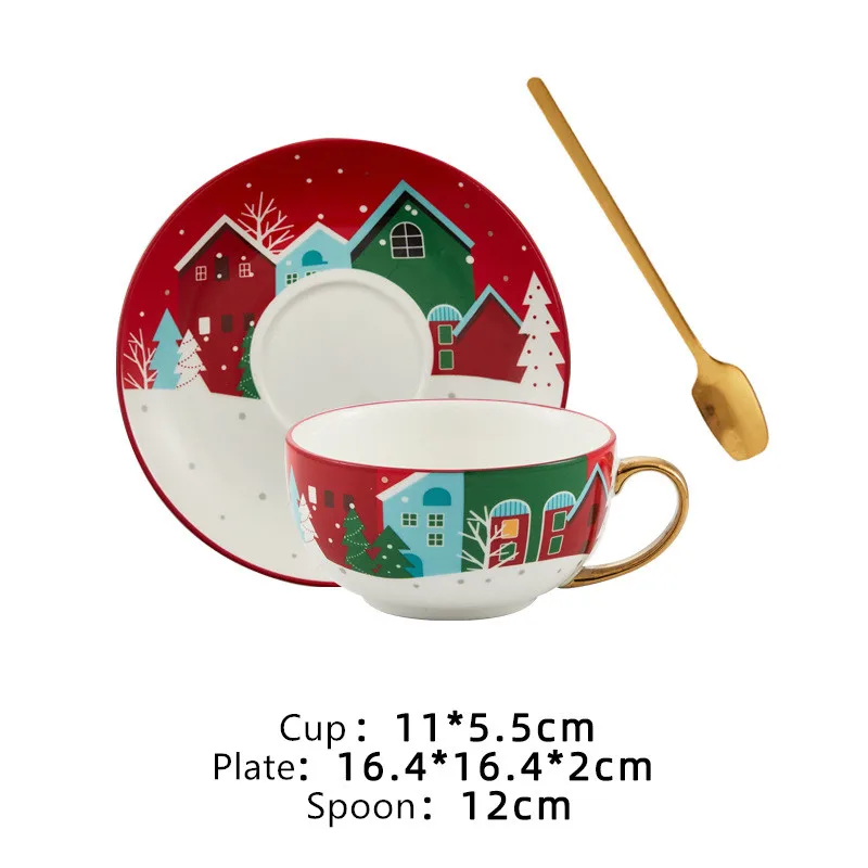 Harmony Cup And Saucer Gift Dinnerware Luxury Porcelain Dinner Set Ceramic Christmas Tableware Set