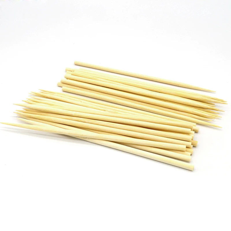 Good quality round bbq skewer bamboo skewer 8inches 4mm