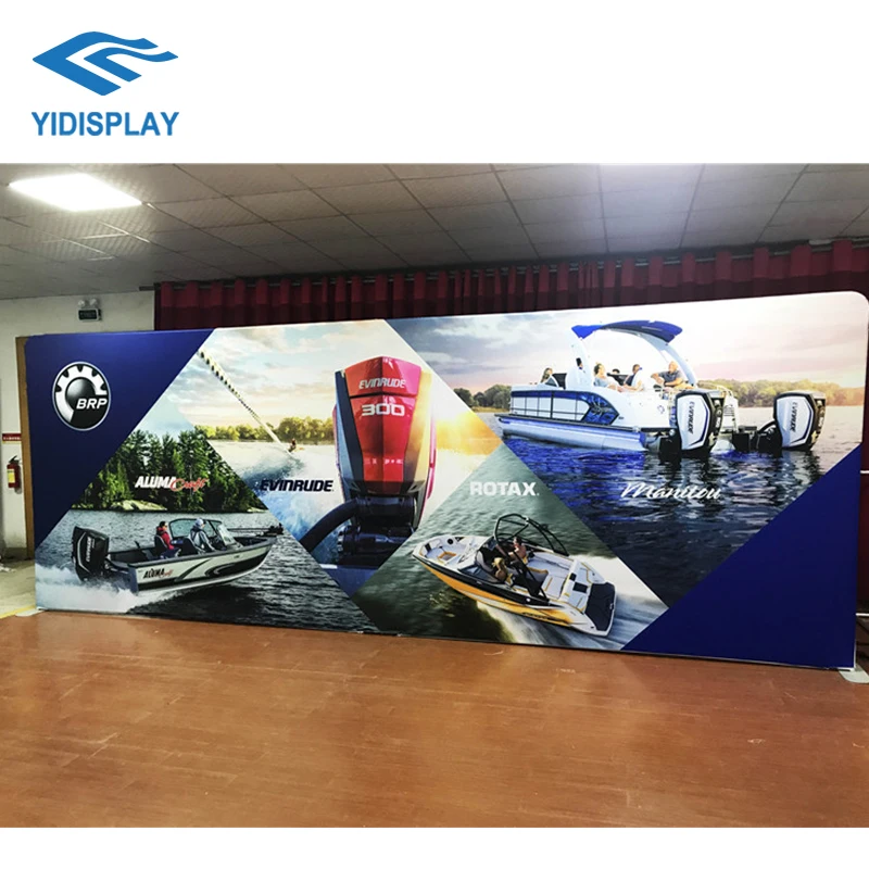 Портативный всплывающий фон для фотосъемки на заказ случае Expo складной стрейч из ткани с рисунком осеннего леса Дизайн Рекламные стенды баннер