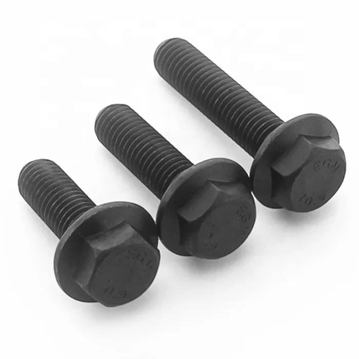 M6 Steel 8.8 Black DIN6921 Flange hex head Bolt