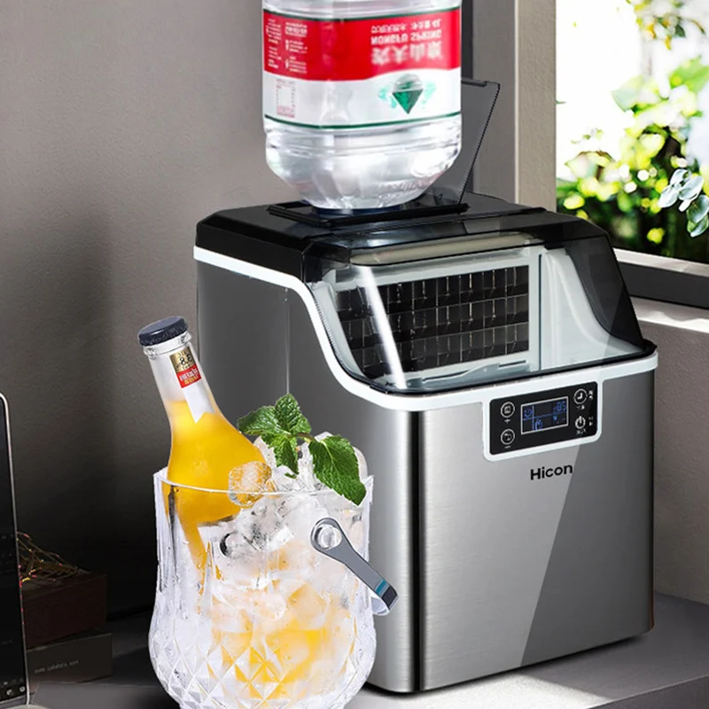Ice Cube Maker Household Commercial 10kg Small Student Dormitory Ice Maker Machine Mini Portable Countertop Ice Making Machine