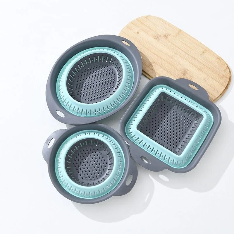 Collapsible Colander Fruit Vegetable Washing Basket Strainer with Handle