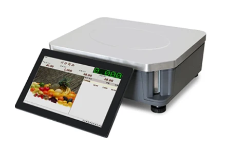 ACS-S100  Promotional advertising screen advanced self-checkout label printing digital weight scale
