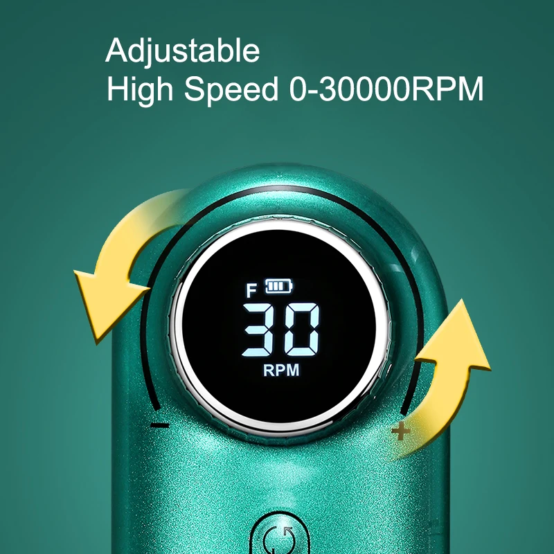 Portable Electric Nail Drill Professional Rechargeable 30000RPM USB Nail Drill For Manicure Pedicure Polishing Tools