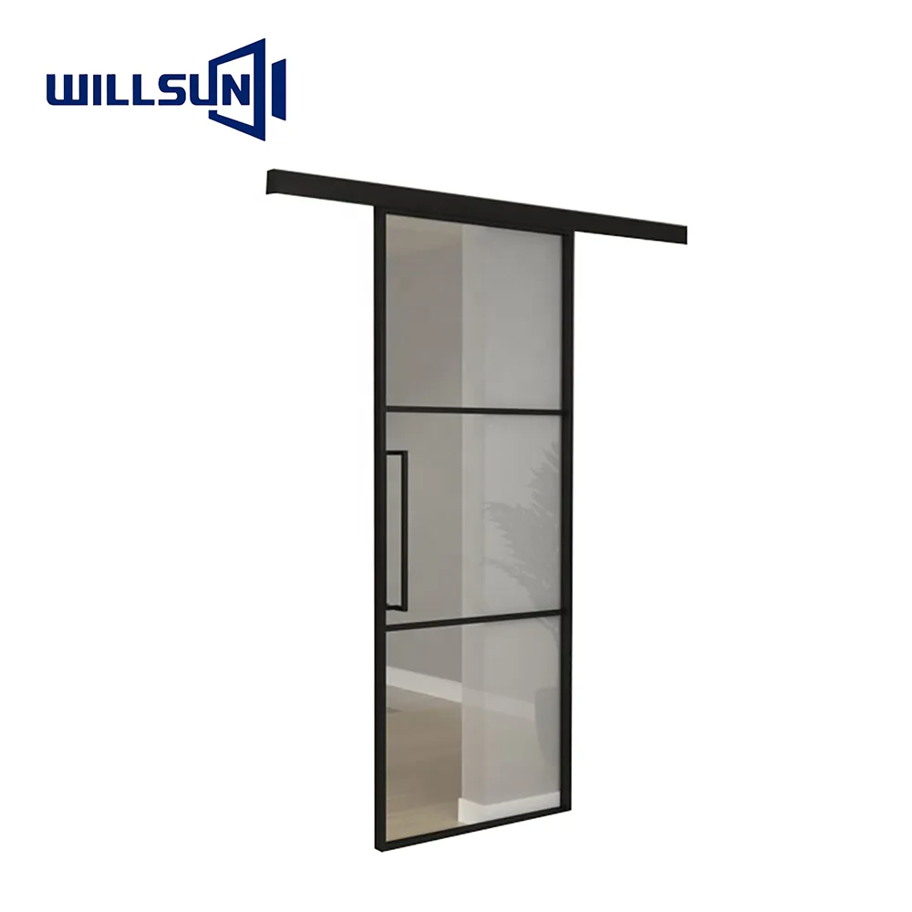 Hot Selling Tempered Glass Sliding Doors Good Price High Quality Energy Efficient Wooden Door