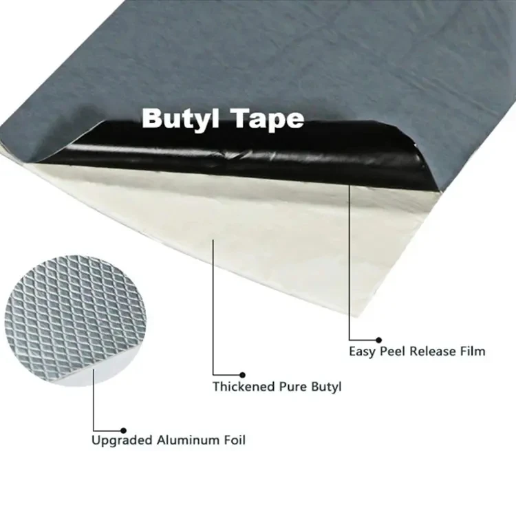 Factory Price Super Sticky Waterproof Self Adhesive Aluminium Foil Butyl Tape Roofing Rv Metal Roof Sealing Leak Repair