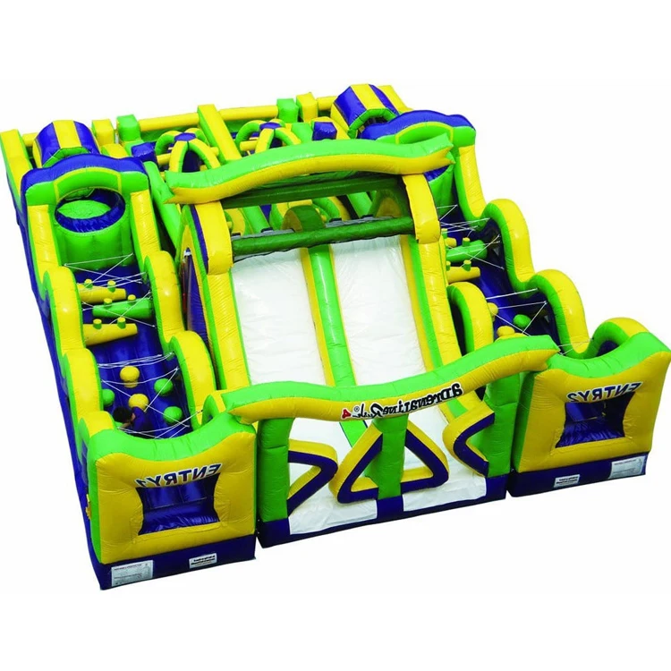 Commercial amusement park rides playground giant inflatable obstacle course for kids adults sport game