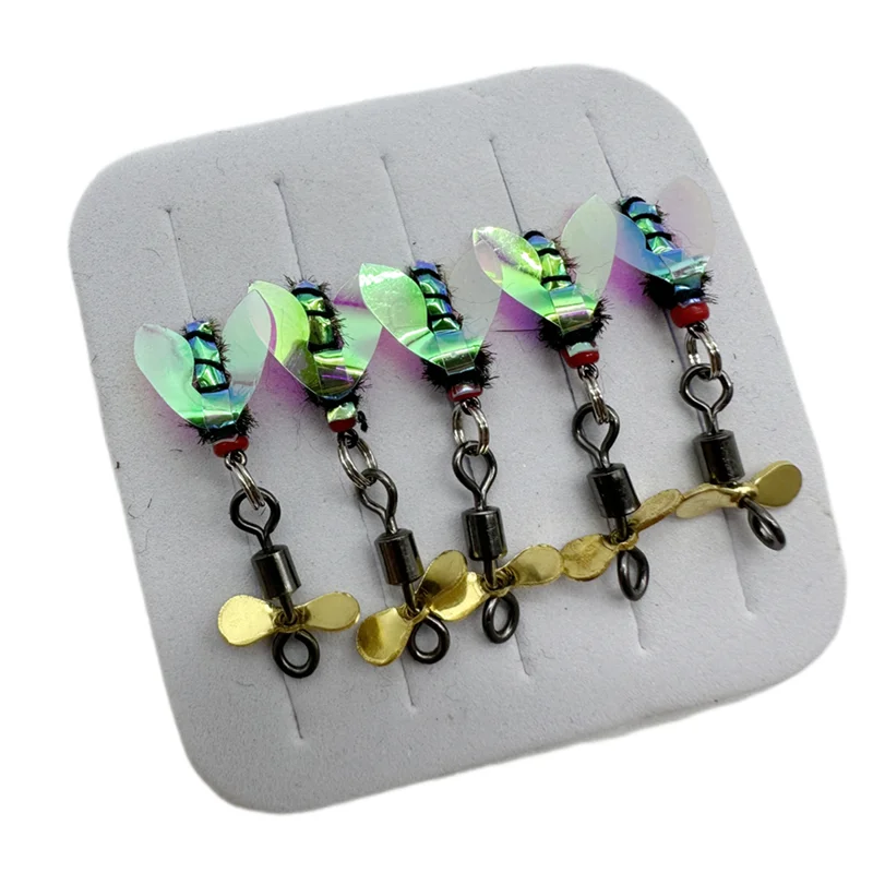 Combo Fly Hooks Kit fly tying hooks Poisonous propeller small Poisonous mosquito fly fishing spinner blade baits