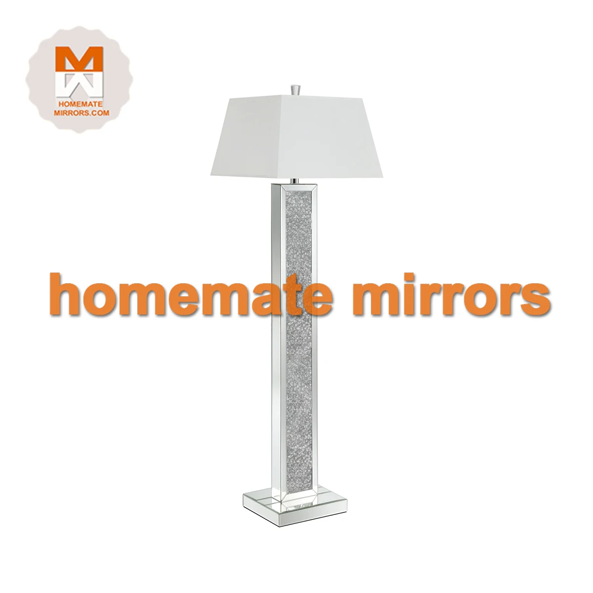 Серебряный Хрустальный торшер в гостиной подходит для отеля зеркальные огни зеркальные фары светодиодные фонари
