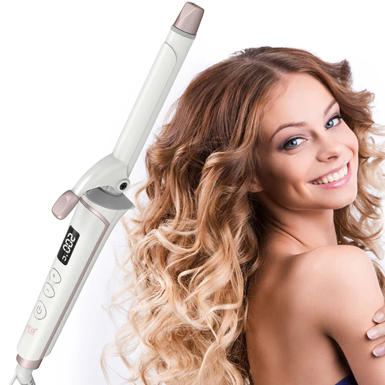 
PRITECH 45W 55W 70W PTC Fast Heating Ceramic Coating Curling Flat Iron LCD Digital Professional Hair Curling Iron 