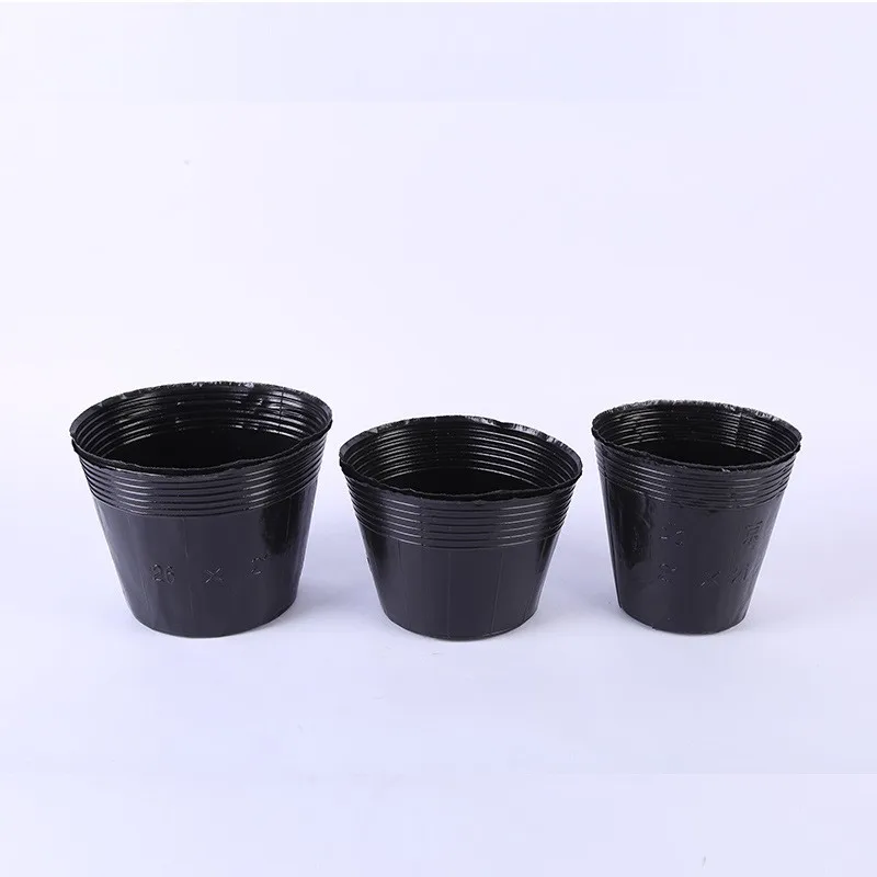 Cheap Plastic Nutrition Cup Plant Black Seedling Pot Thickened Garden Flowers Nutrition Bowl factory Direct Sale Nursery pot