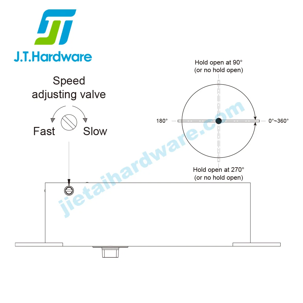 Frits Jur gens M+ 895R 360 Revolving Hydraulic Adjustable Self-closing Pivot Hinge