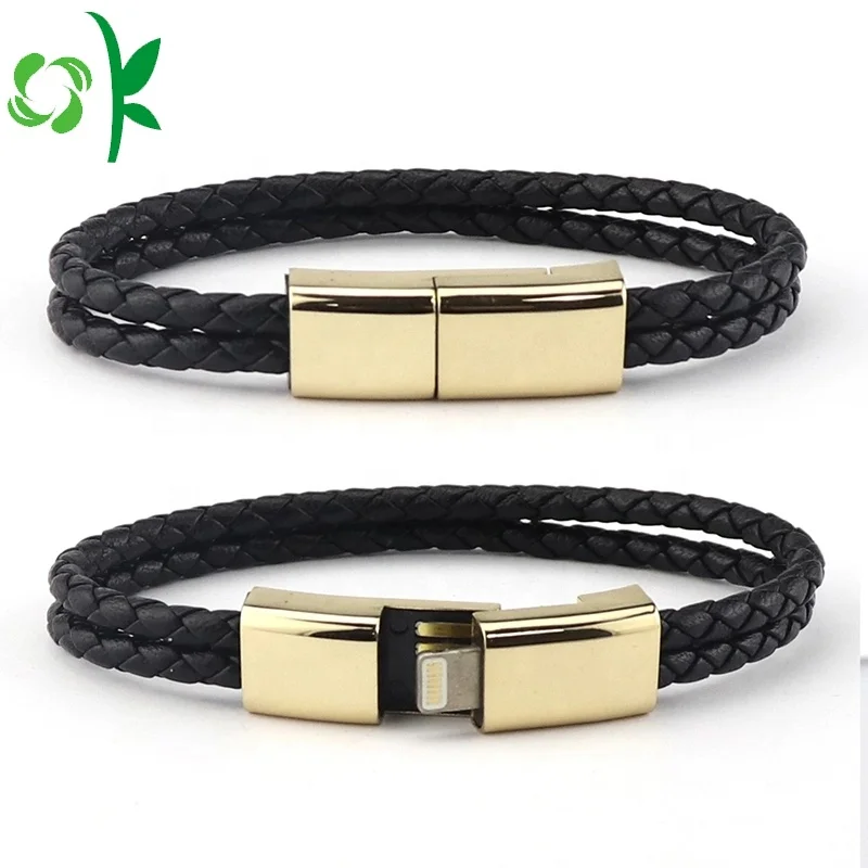 OKSILICONE Factory Price Wholesale USB Silicone Wristband Bracelet For Sale Charging USB Bracelet For Decoration