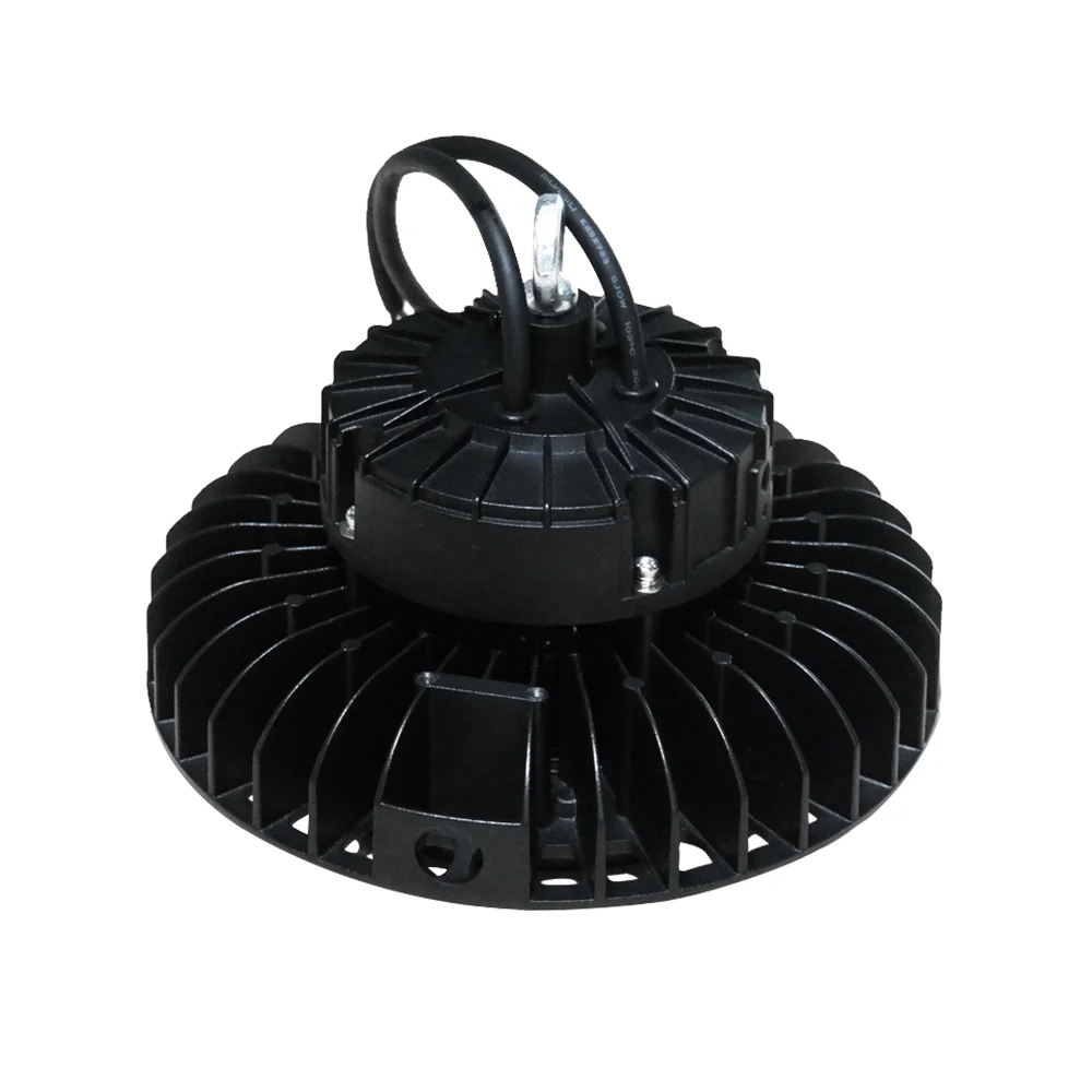 China shipping ufo round led High bay light 100w 150w 200w 240w dlc commercial industrial warehouse workshop light