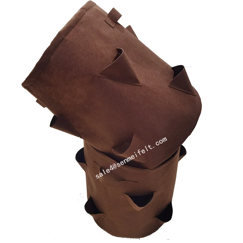 Breathable 7 Gallons Grow Bags Potato Planter Bag Plant Containers Felt Non-Woven Fabric Strawberry Planter Pots