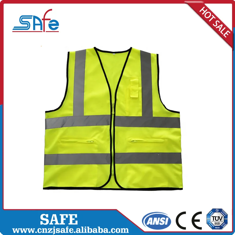 Fluorescence reflective safety vest with pocket yellow  Safety Shirt For Work
